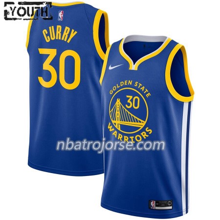 Barn Golden State Warriors Tröja Stephen Curry 30 2019-20 Nike Icon Edition Swingman